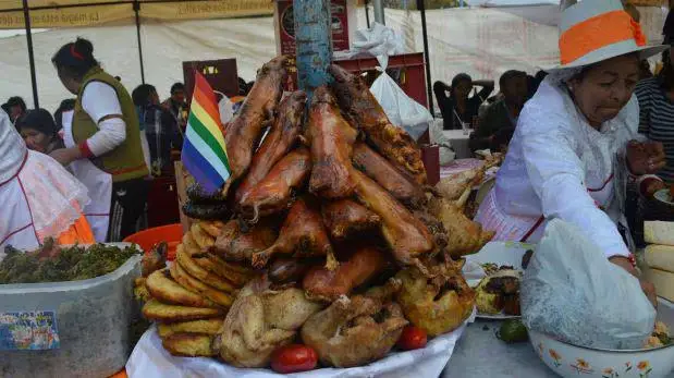 Traditional Chiriuchu dish in Cusco